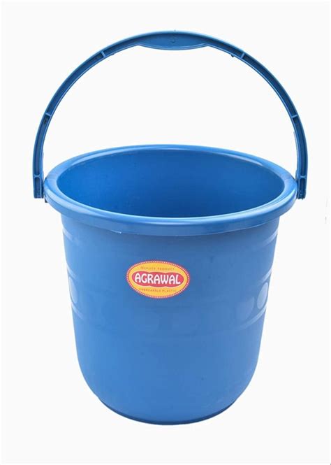 13 L 10 Litre Blue Plastic Water Bucket For Household Unbreakable At