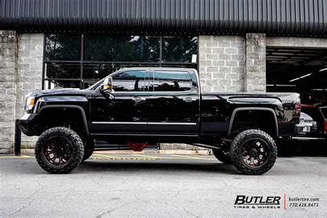 Lifted Gmc Denali 2500 With 22in Grid Off Road Gf3 Wheels And Nitto