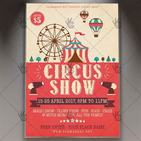Circus Show Premium Flyer Psd Template Psdmarket