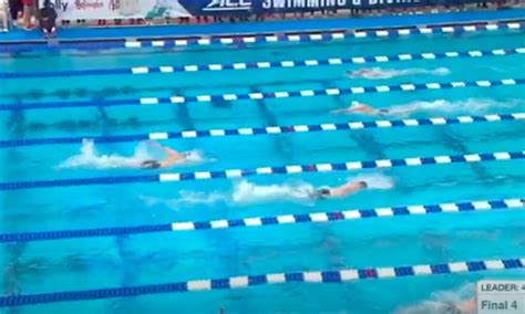 Swimmer gets disqualified after celebrating breaking his personal record