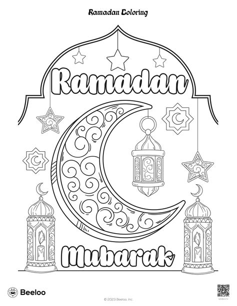 Ramadan Themed Coloring Pages Beeloo Printable Crafts And Activities