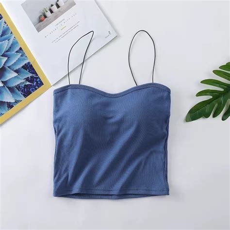 Evd Sexy Female Crop Tops Women Sleeveless Straps Tank Top Solid