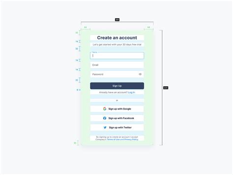 Create An Account Specification By Dmitry Sergushkin On Dribbble