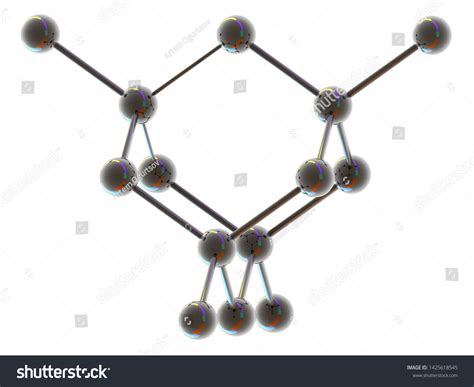 Molecular Structure Diamond 3d Render Atomic Stock Illustration