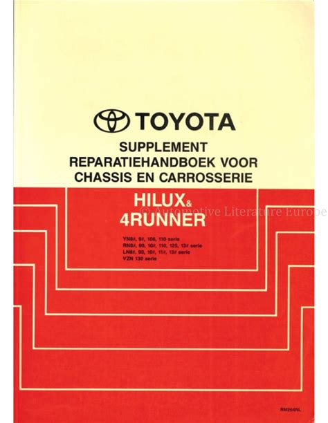 Toyota Hilux Runner Chassis Body Workshop Manual Supplement