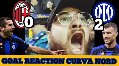 GOAL REACTION MILAN INTER 0 2 CURVA NORD SEMIFINALE D ANDATA