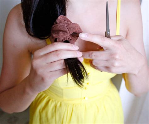how to cut own long hair