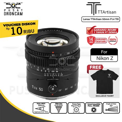 Jual Ttartisan Mm F Tilt Nikon Z Mount Fix Lensa Full Frame Resmi