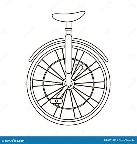 Unicycle For The Circus Bicycle With One Wheel For Performances