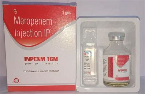 Lyophilized Powder Allopathic Meropenem 1000 Inpenm 1gm Packaging Type Glass Bottle