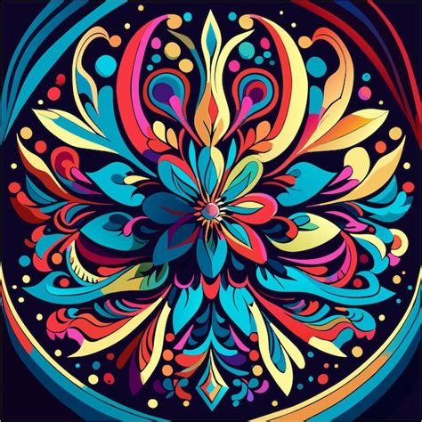 Doodle kaleidoscópio odyssey revelou formas e cores que colidem