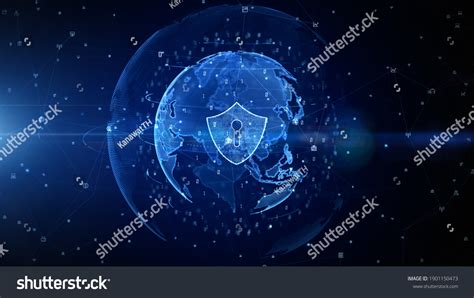 Shield Icon Cyber Security Digital Data Stock Illustration 1901150473