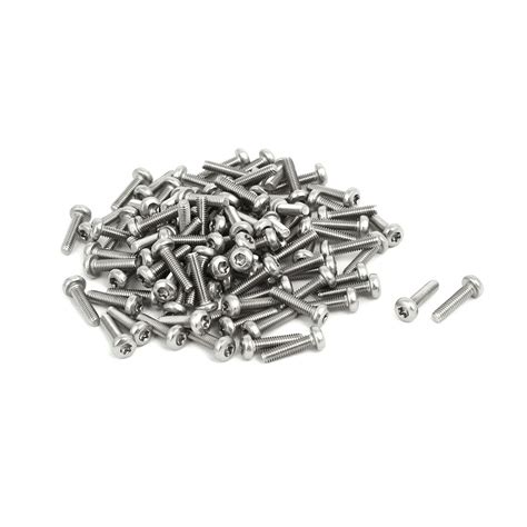 Uxcell Uxcellm25x10mm 304 Stainless Steel Button Head Torx Socket Screws Fastener 100pcs