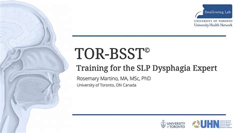 Toronto Bedside Swallowing Screening Test Tor Bsst© Online Training