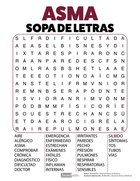 Asma Sopa De Letras Sopa De Letras Sopas De Letras Para Imprimir