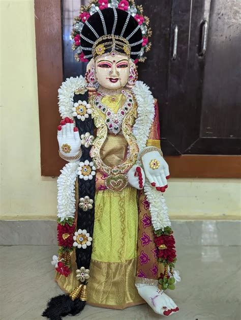 fiber varalakshmi ammavari statue home  piece  chennai id