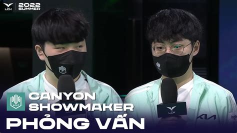 VIETSUB Phỏng Vấn DK ShowMaker Canyon KT vs DK LCK Mùa Hè 2022