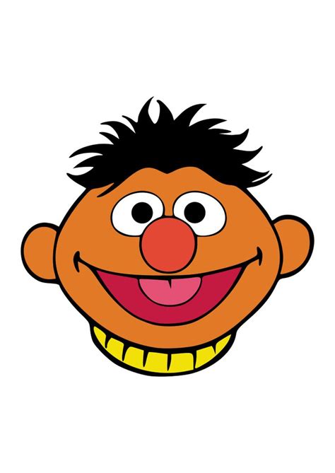 Ernie Head Sesame Street Clipart Free Svg File Free Clip Art Svg ...