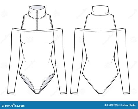 Niñas Recortes Modelo De Traje De Cuerpo Plantilla De Dibujo Técnico