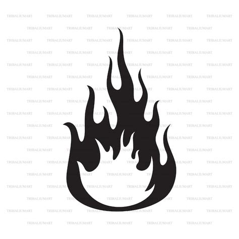 Flame Fire Icons Cut Files For Cricut Clip Art Silhouettes Etsy