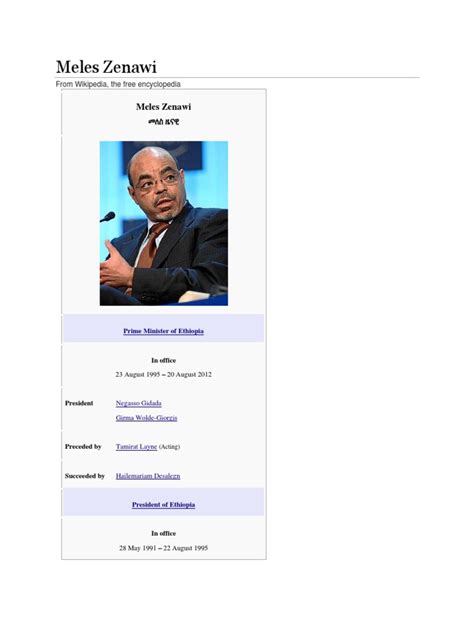 Meles Zenawi | PDF | Somalia | Ethiopia