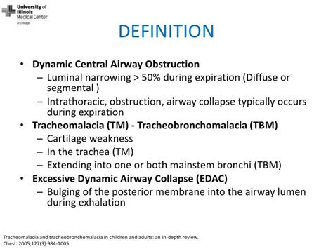 Dynamic Central Airway Obstruction Tracheomalacia Tracheobronchomal