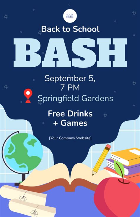 Free Back To School Bash Poster Template Edit Online And Download