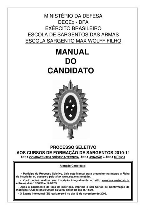 PDF ESCOLA DE SARGENTOS DAS ARMAS ESCOLA SARGENTO comprobatórios