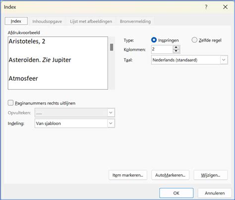 Index Maken In Word Cls Trainingen