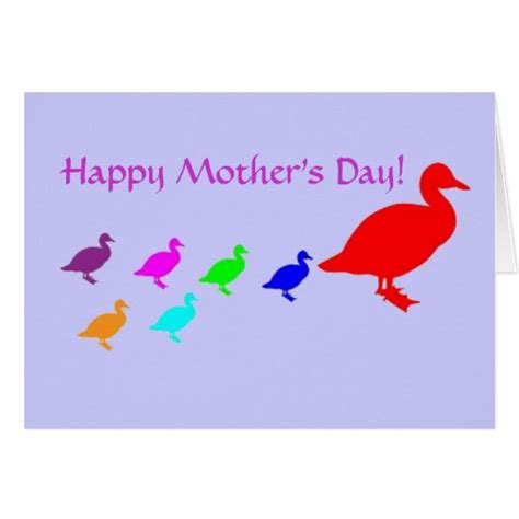 Xc Happy Mothers Day Duck Card Zazzle