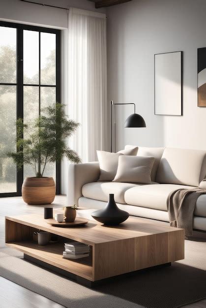 Premium Photo Scandinavian Style Living Room Interior Design A