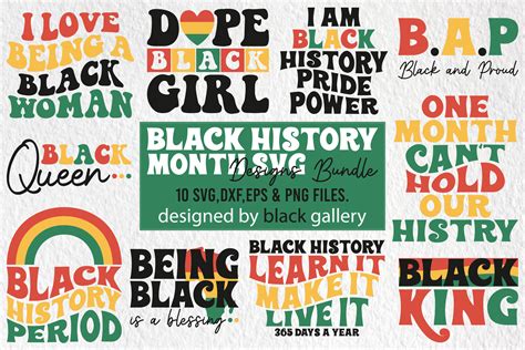 Retro Black History Month SVG Bundle Graphic By Black Gallery Art