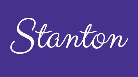 Learn How To Sign The Name Stanton Stylishly In Cursive Writing YouTube