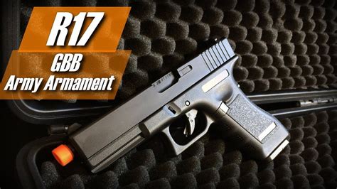 Glock R17 Army Armament Pistola GBB G17 Airsoft Review E Teste BR