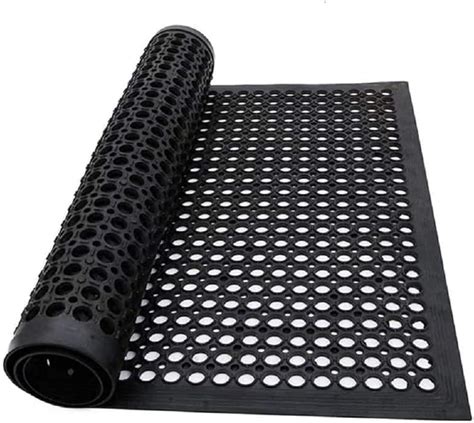 Myoyay Large Outdoor Rubber Entrance Mats 90cm X 150cm Rubber Drainage