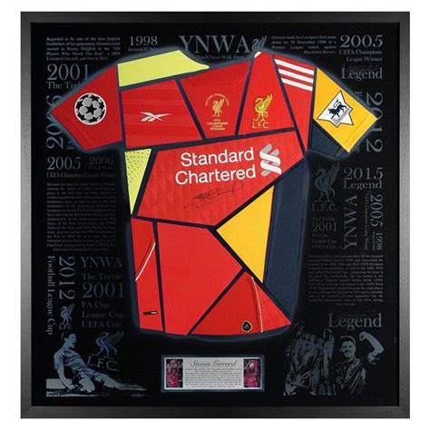 Steven Gerrard Signed Liverpool Fc Exclusive Shirt Display Elite