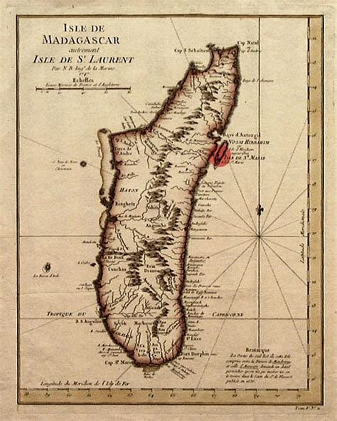 A Map Of Madagascar With Île Sainte Marie A Possible Location Of