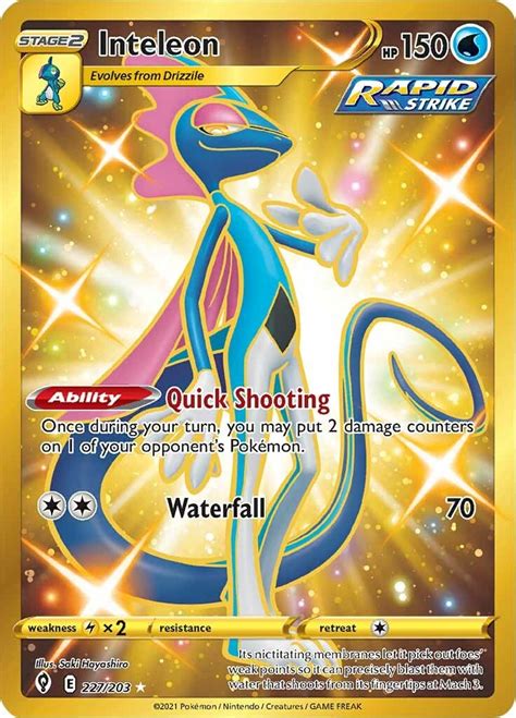 Inteleon Secret Swsh07 Evolving Skies Pokemon