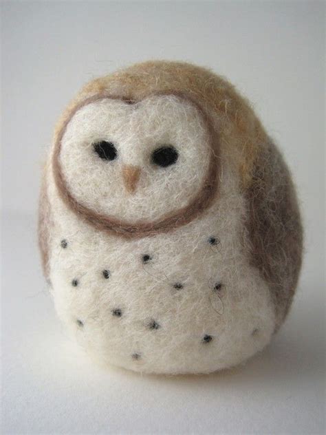 Barn Owl Needle Felted Wool Sculpture Aww Love This Cm Scraplady