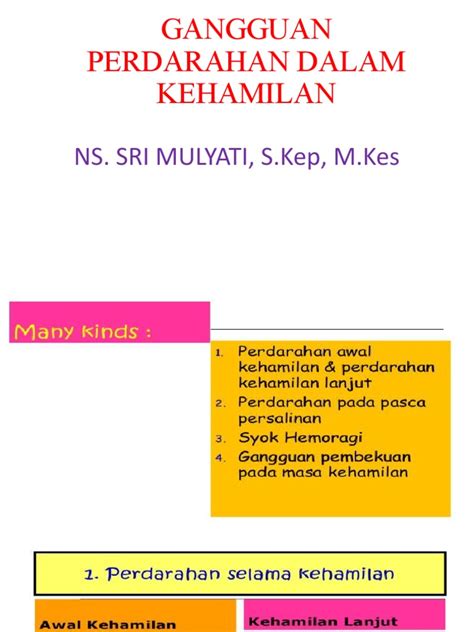 Perdarahan Awal Kehamilan Pdf