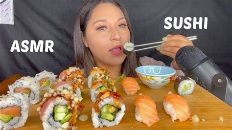 Asmr Sushi Platter Eating Sounds Mukbang Food Lets Eat Adyasmr Youtube