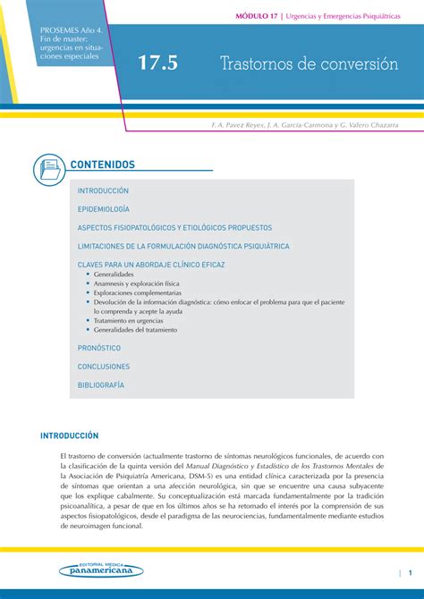 Pdf Trastornos De Conversión