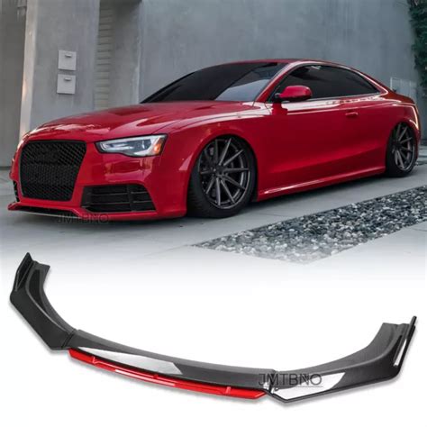 Front Bumper Lip Spoiler Splitter Chin Carbon Fiber For Audi A A A