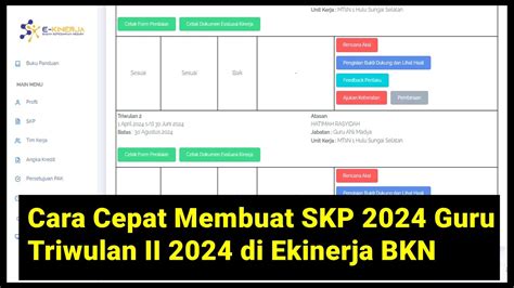 Cara Mengisi Rencana Aksi Realisasi Dan Bukti Dukung Skp Guru Triwulan