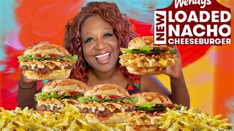 WENDY S NEW LOADED NACHO CHEESEBURGER LET S TALK EAT WITH ME 먹방