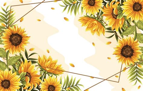 Sunflower Border Vector Art Icons And Graphics For Free Download