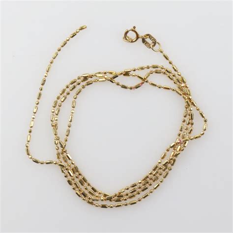 Kt Gold Beaded Necklace Property Room