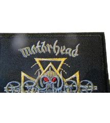 Patch Motorhead Avec Une Croix Malte Jaune 8x8cm Hard Rock Ecusson