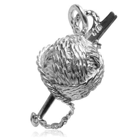 Crochet Charm 925 Sterling Silver Or Gold Pendant Charmarama