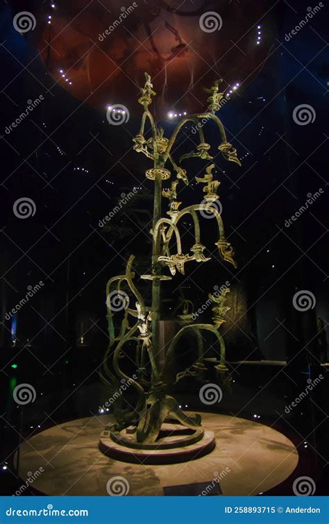 National Treasure Bronze Sacred Tree In Sanxingdui Museum Of Sichuan